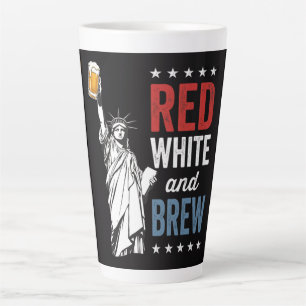 Taza De Café Latte Rojo Blanco y Cerveza 250 Aniversario
