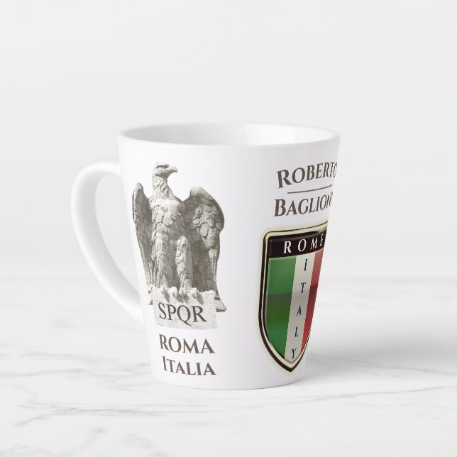 Taza De Café Latte Roman Aquila (Ángulo izquierdo)