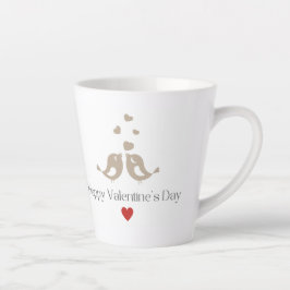 Taza De Café Latte Romantic Birds Valentine's Day Mug, Cute Love Gift