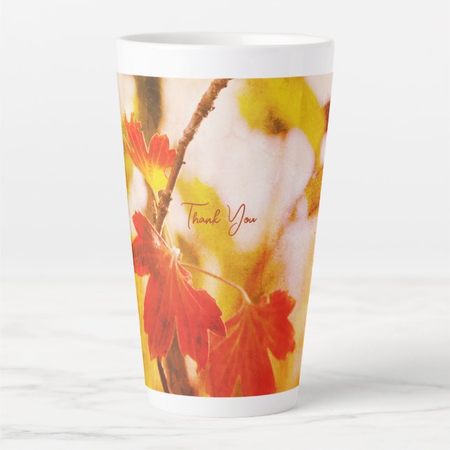 Taza De Café Latte Romantic Flower Boho – Botanical Fantasy Thanks (Anverso)