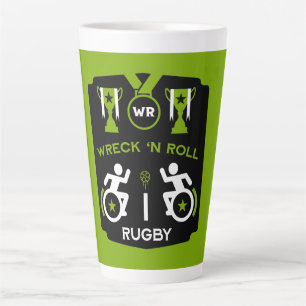 Taza De Café Latte Ropa deportiva de baloncesto en silla de ruedas