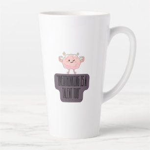 Taza De Café Latte  Ropa divertida para cerebros poderosos para los q