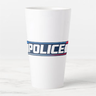 Taza De Café Latte Ropa urbana con tipografía en negrita POLICE