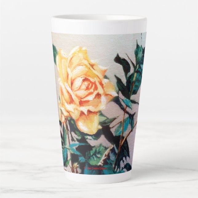 Taza De Café Latte Rosa (Anverso)