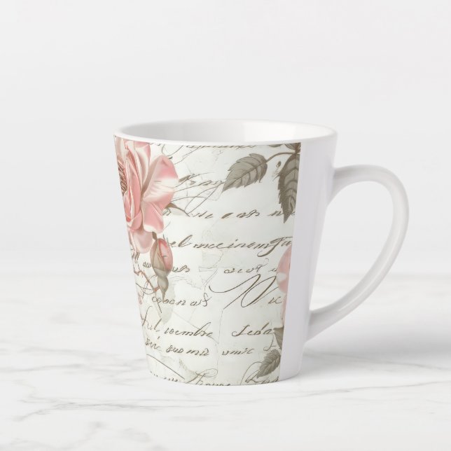 Taza De Café Latte Rosa Café Rosa Mug (Derecha)