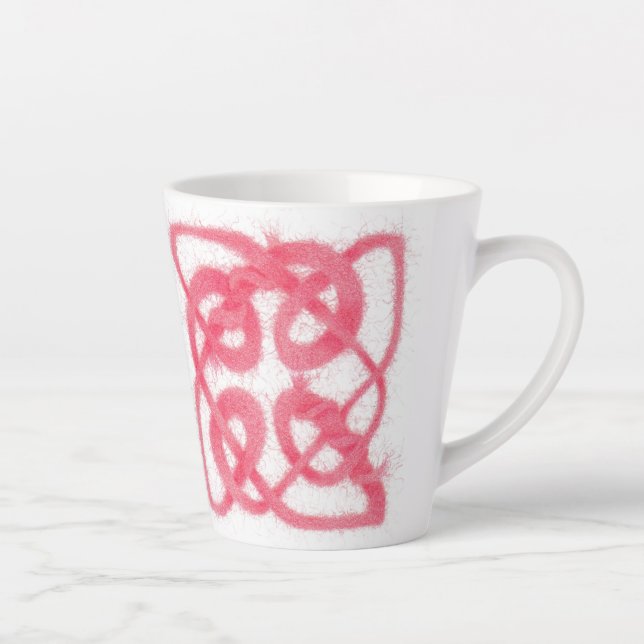 Taza De Café Latte ROSA CELTIC KNOT Latte Mug (Derecha)
