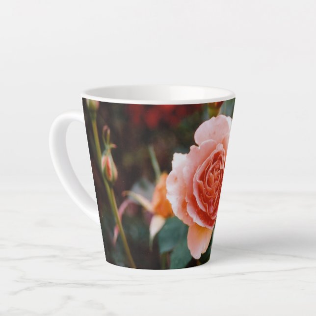 Taza De Café Latte Rosa de otoño  (Ángulo izquierdo)