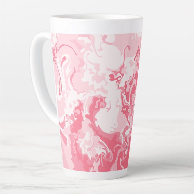 Taza De Café Latte Rosa margoso (Ángulo izquierdo)