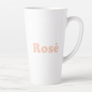 Taza De Café Latte "Rosa" Rosa luz rosa blanco