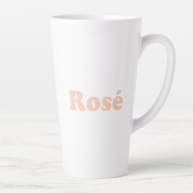 Taza De Café Latte "Rosa" Rosa luz rosa blanco (Derecha)