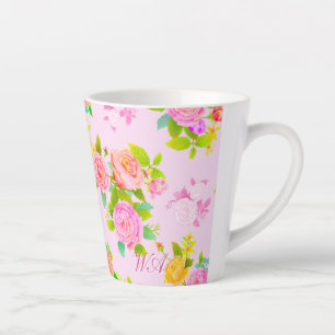 Taza De Café Latte Rosa Shabby Vintage Pink