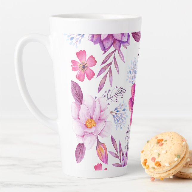 Taza De Café Latte Rosa violeta (In situ)