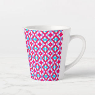 Taza De Café Latte Rosa, violeta y azul
