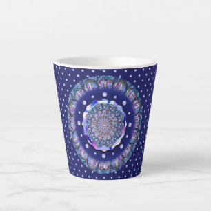 Taza De Café Latte Rosario azul