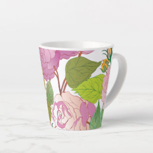 Taza De Café Latte Rosas 17