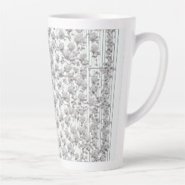 Taza De Café Latte Rosas blancas B