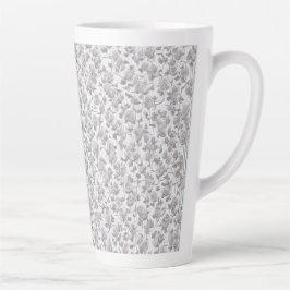 Taza De Café Latte Rosas blancas D