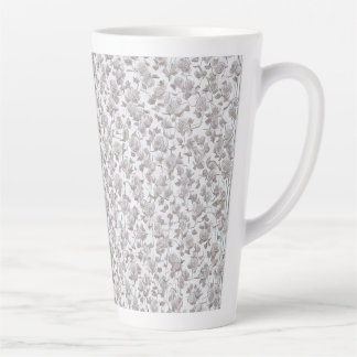 Taza De Café Latte Rosas blancas D