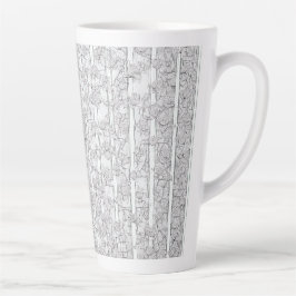 Taza De Café Latte Rosas blancas E