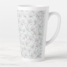 Taza De Café Latte Rosas blancas F