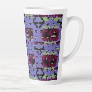 Taza De Café Latte Rosas de llama celestial contenidas
