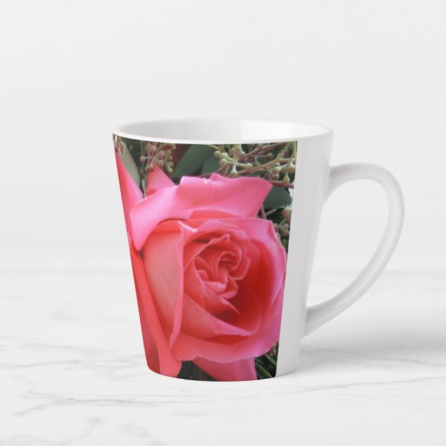 Taza De Café Latte Rosas de Pinks Latte Mug (Derecha)