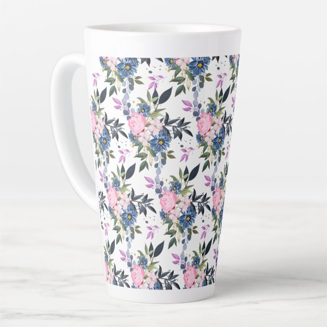 Taza De Café Latte rosas forestales (Ángulo izquierdo)