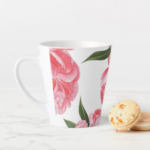 Taza De Café Latte Rosas Hermosas
