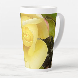 Taza De Café Latte Rosebud amarillo