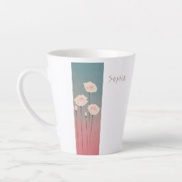 Taza De Café Latte Roses, personalized