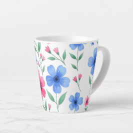 Taza De Café Latte  Rosewater Bloom Delight