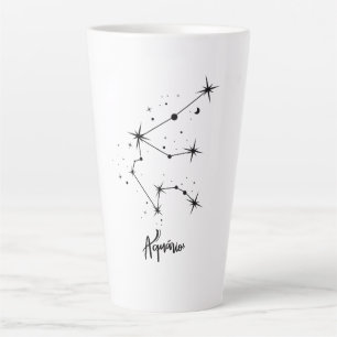 Taza De Café Latte Rótulo Aquarius Zodiac Regalo Astrología Aquarius