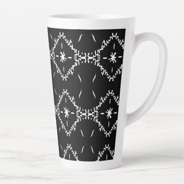 Taza De Café Latte Rótulo aquí (Derecha)