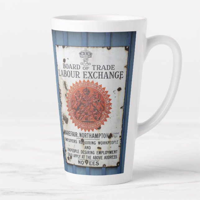 Taza De Café Latte Rótulo VINTAGE (Derecha)