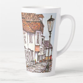 Taza De Café Latte Row Of Houses