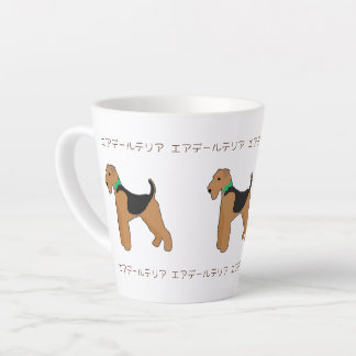 Taza De Café Latte Roy Mocchi Bruno♥Latte Mug Airedale Terrier coffee