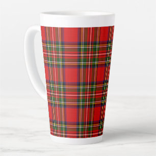 Taza De Café Latte Royal Stewart Clan Tartan Plaid