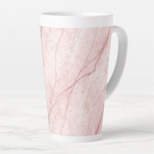 Taza De Café Latte Rubor Rosa Polvo Orgánico Mármol Rosa