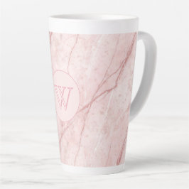 Taza De Café Latte Rubor Rose Marble Orgánico Rosa Polvo