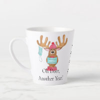 Rudolph la mug de latte de reno enmascarado en la 