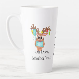 Taza De Café Latte Rudolph la mug de latte de reno enmascarado en la