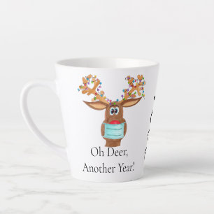 Taza De Café Latte Rudolph la mug de latte de reno enmascarado en la
