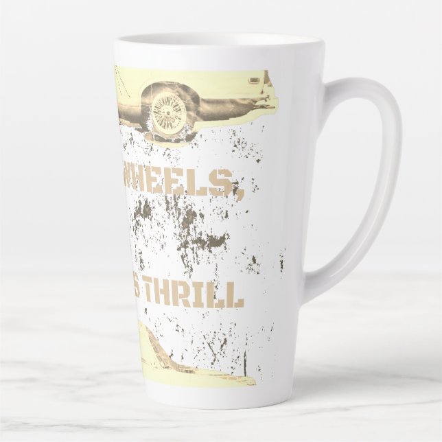 Taza De Café Latte Rueda de época, torbellino sin tiempo - Auto y mot (Derecha)