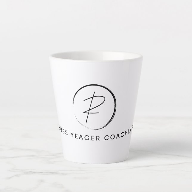 Taza De Café Latte Russ Yeager Coaching Signature Logo (Anverso)