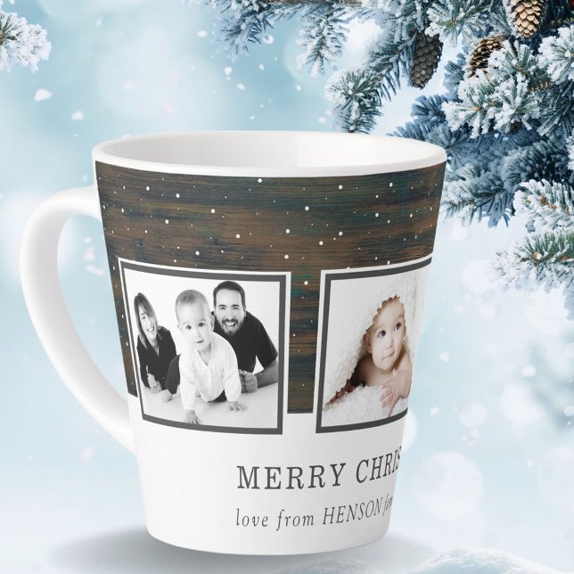 Taza De Café Latte Rústica Familia Roja de Madera 3 vacaciones de Col (Subido por el creador)
