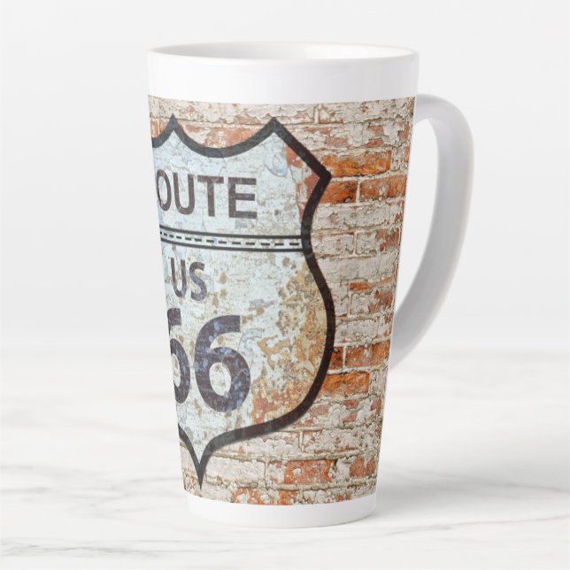 TAZA DE CAFÉ LATTE RUTA ESTADOUNIDENSE 66 (Ángulo derecho)