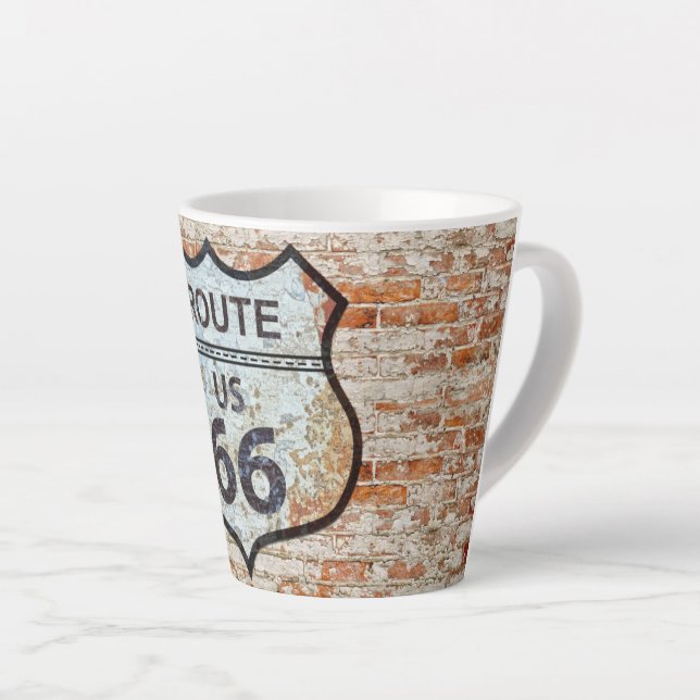 TAZA DE CAFÉ LATTE RUTA ESTADOUNIDENSE 66 (Ángulo derecho)