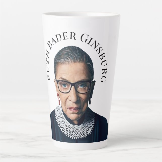 Taza De Café Latte Ruth Bader Ginsburg (Anverso)