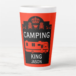 Taza De Café Latte RV Camping King USA