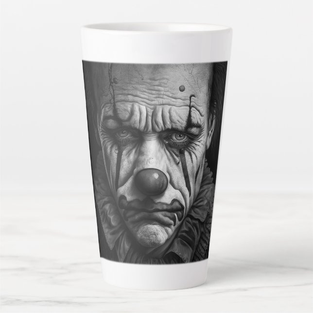 Taza De Café Latte Sad Clown Latte Mug (Anverso)